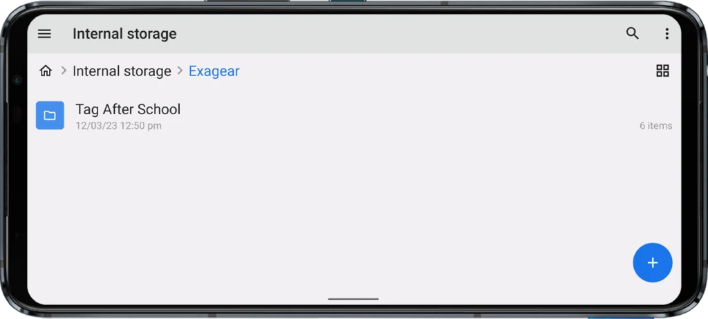move the Tag After School folder to the Exagear folder